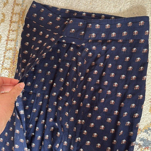 REVOLVE by FAITHFULL THE BRAND maxi skirt navy blue boho chic design w/ split - Picture 8 of 9